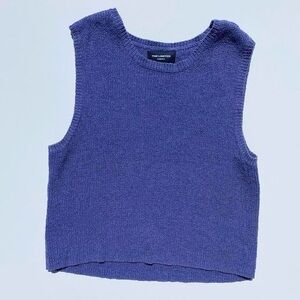 The Limited Cottagecore Purple knit sweater vest top Women's Small Fall School